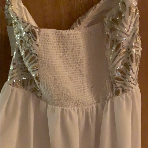 Strapless sequined white dress - Picture 2 of 3